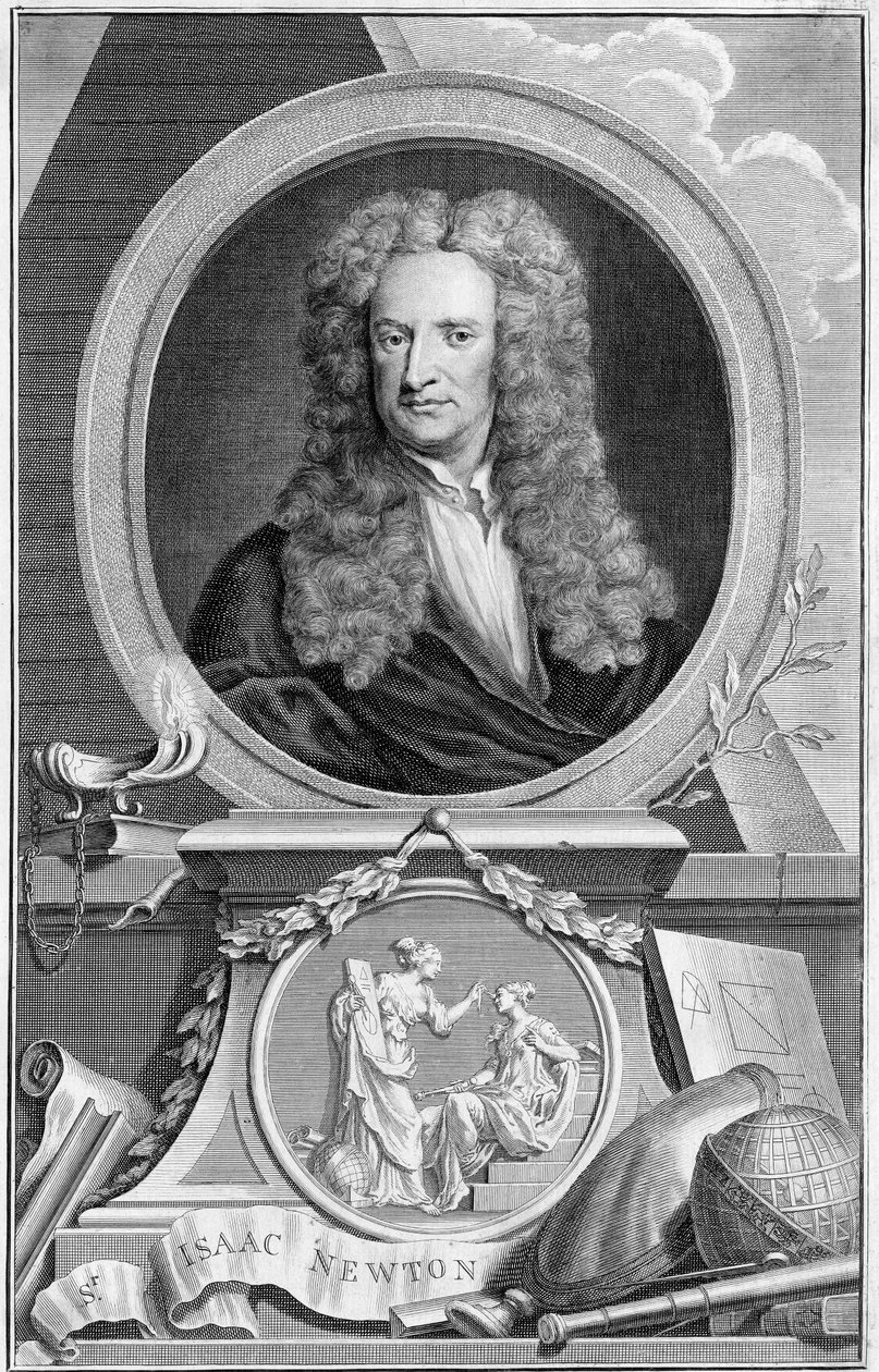 Isaac Newton 1642-1727 angol matematikus, csillagász és fizikus, 1738 alkotó: Jacobus Houbraken