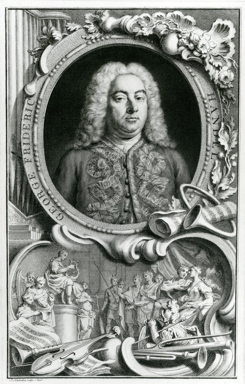 George Frederick Handel portréja, 1768 alkotó: Jacobus Houbraken