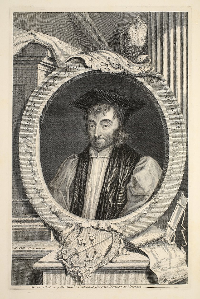 George Morley, Winchester püspökének portréja, illusztráció a "Heads of Illustrious Persons of Great Britain" című kötetből, kiadó: Knapton, London 1742. alkotó: Jacobus Houbraken