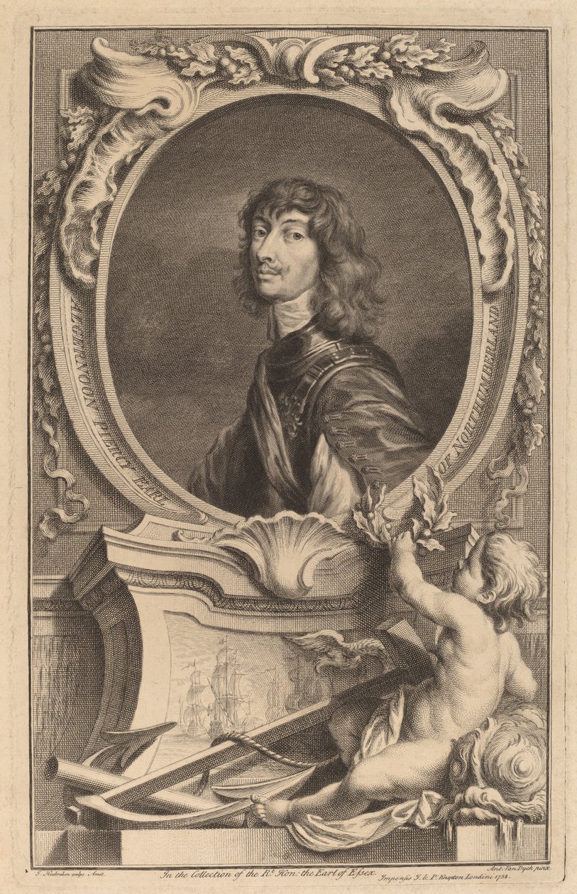 Algernon Percy, Northumberland grófja alkotó: Jacobus Houbraken after Sir Anthony van Dyck