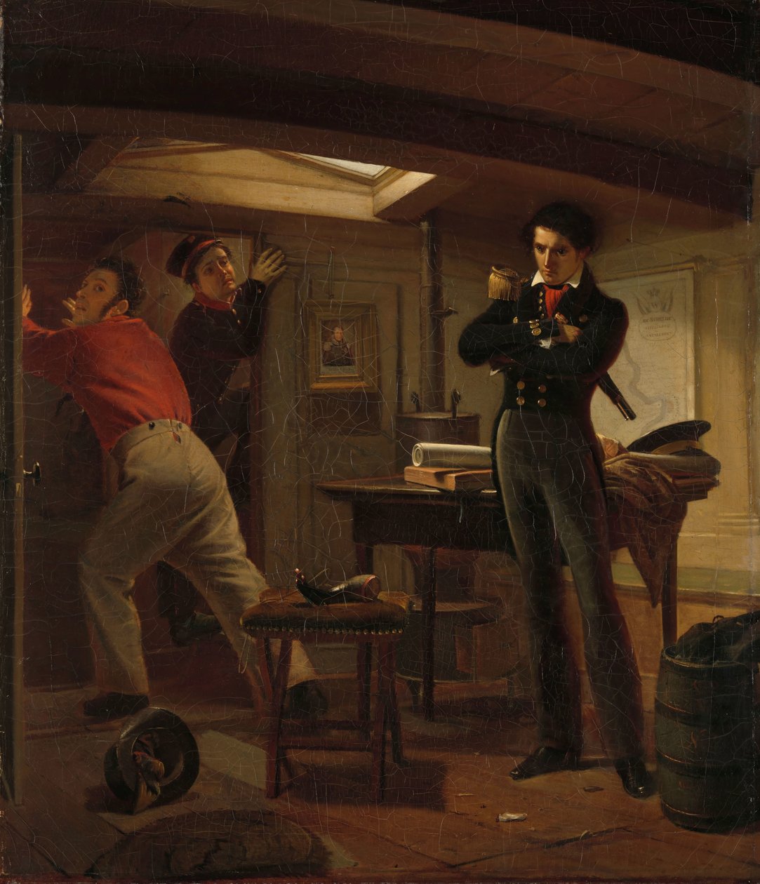 Jan van Speijk azon vitatkozik, hogy felgyújtsák-e a puskaport alkotó: Jacobus Schoemaker Doyer
