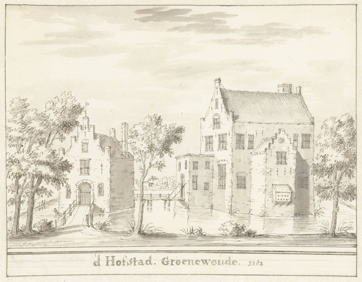 A Groenewoude kastély Woudenberg mellett, 1382-ben 