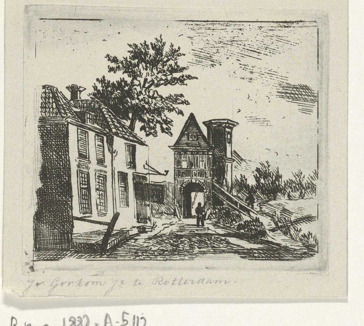 Városkép kapuval alkotó: Jacobus van Gorkom jr.