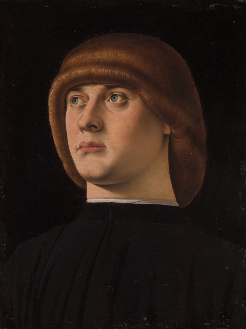 Fiatalember portréja, 1480 körül alkotó: Jacometto Veneziano