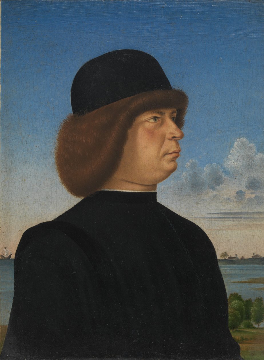 Alvise Contarini portréja, 1485-95 körül (olaj, fa) alkotó: Jacometto (attr. to) Veneziano