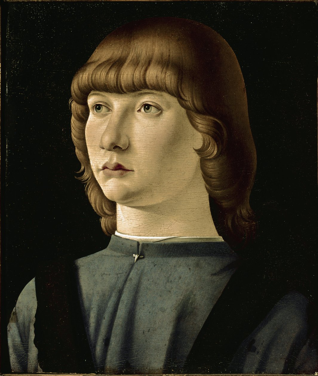 Fiatal férfi portréja (olaj, fa alkotó: Jacometto (attr. to) Veneziano