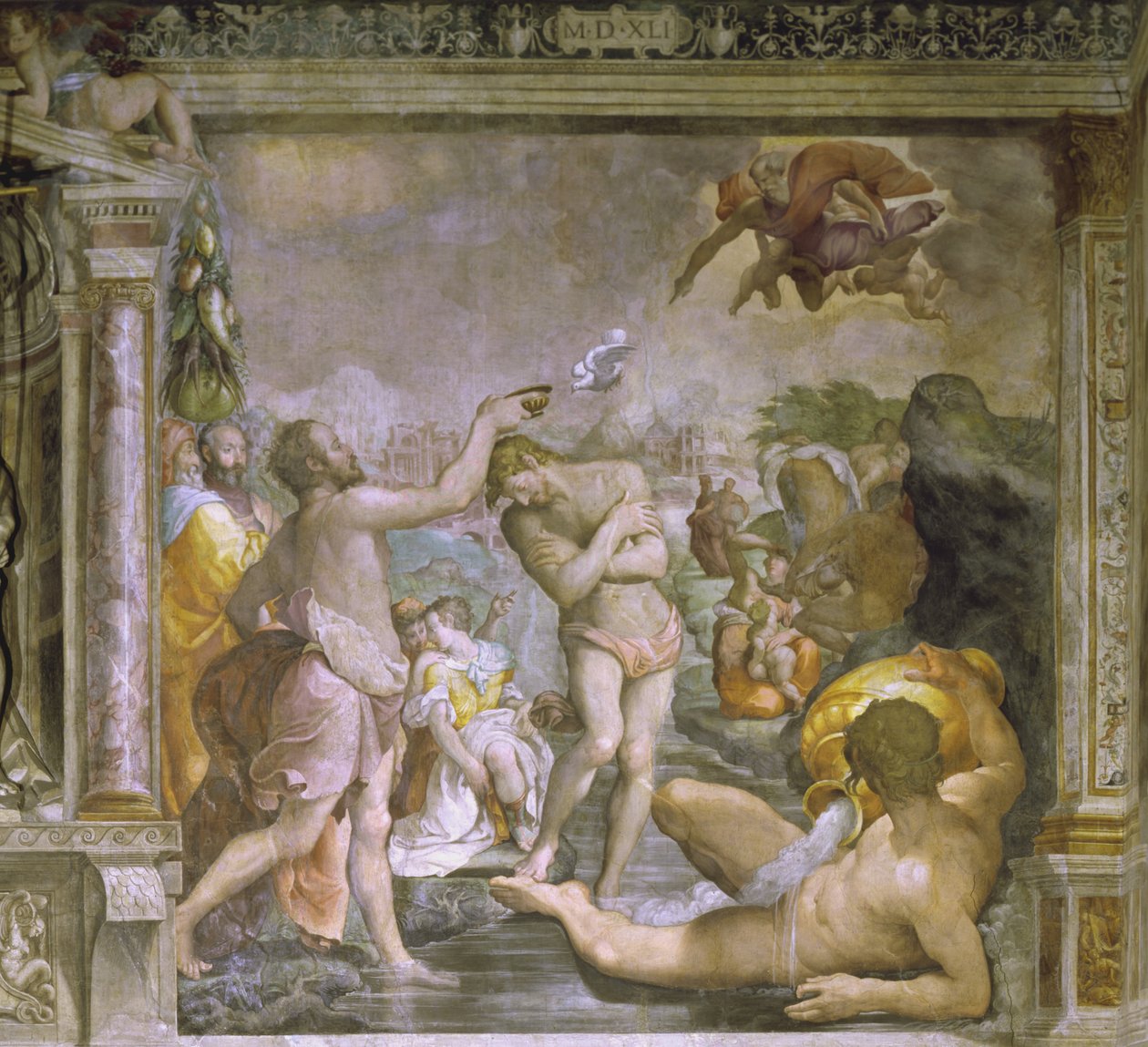 Krisztus megkeresztelkedése, 1541 alkotó: Jacopino del Conte