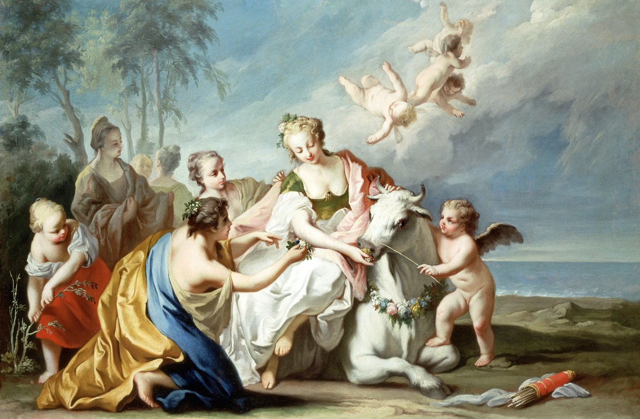 Európa megerőszakolása alkotó: Jacopo Amigoni