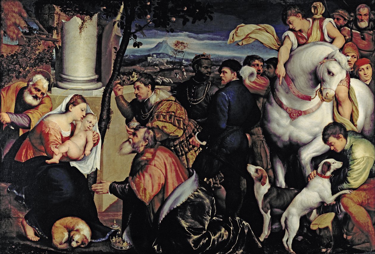 A királyok imádása alkotó: Jacopo Bassano