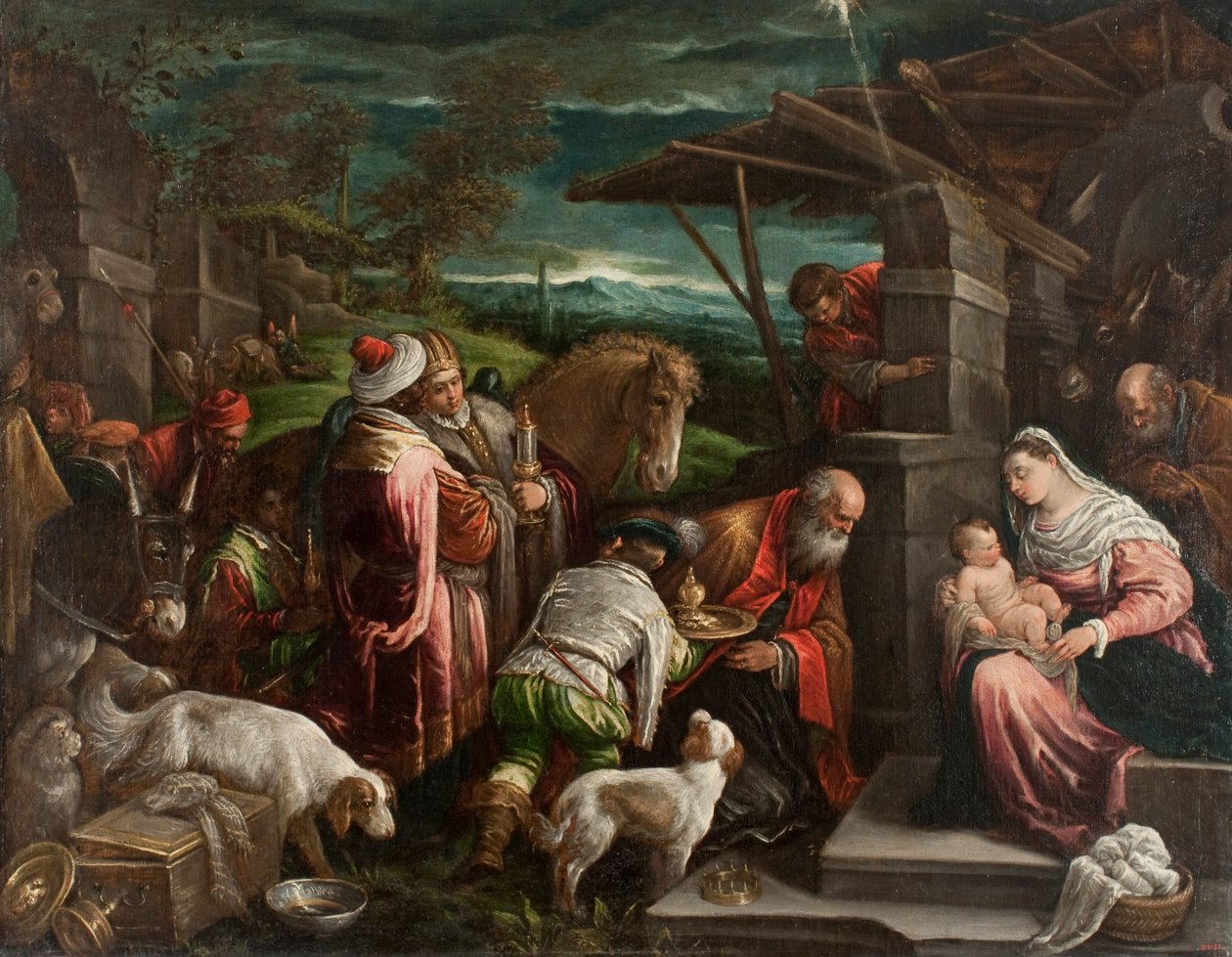 A mágusok imádása alkotó: Jacopo Bassano