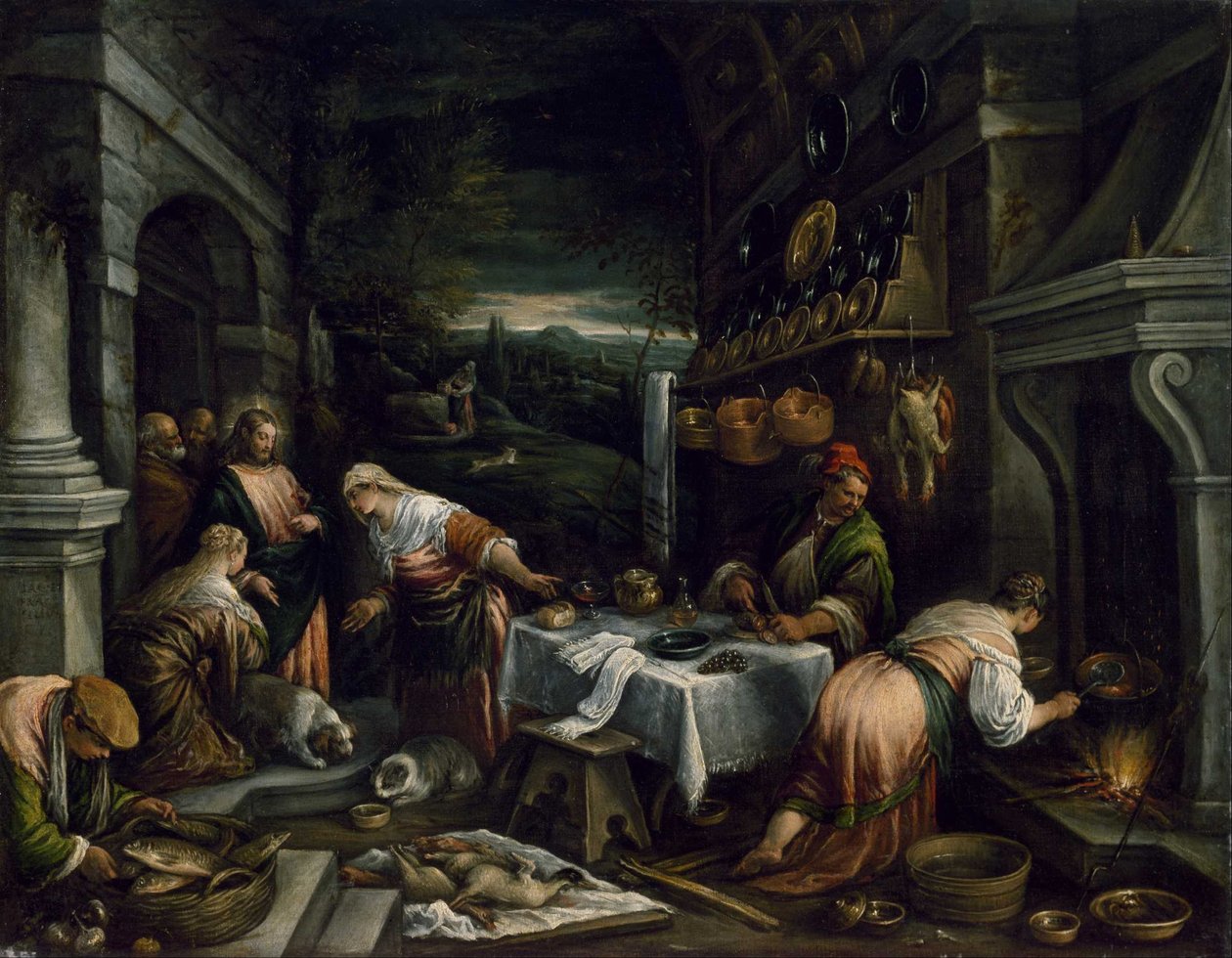 Krisztus Mária, Márta és Lázár házában alkotó: Jacopo Bassano
