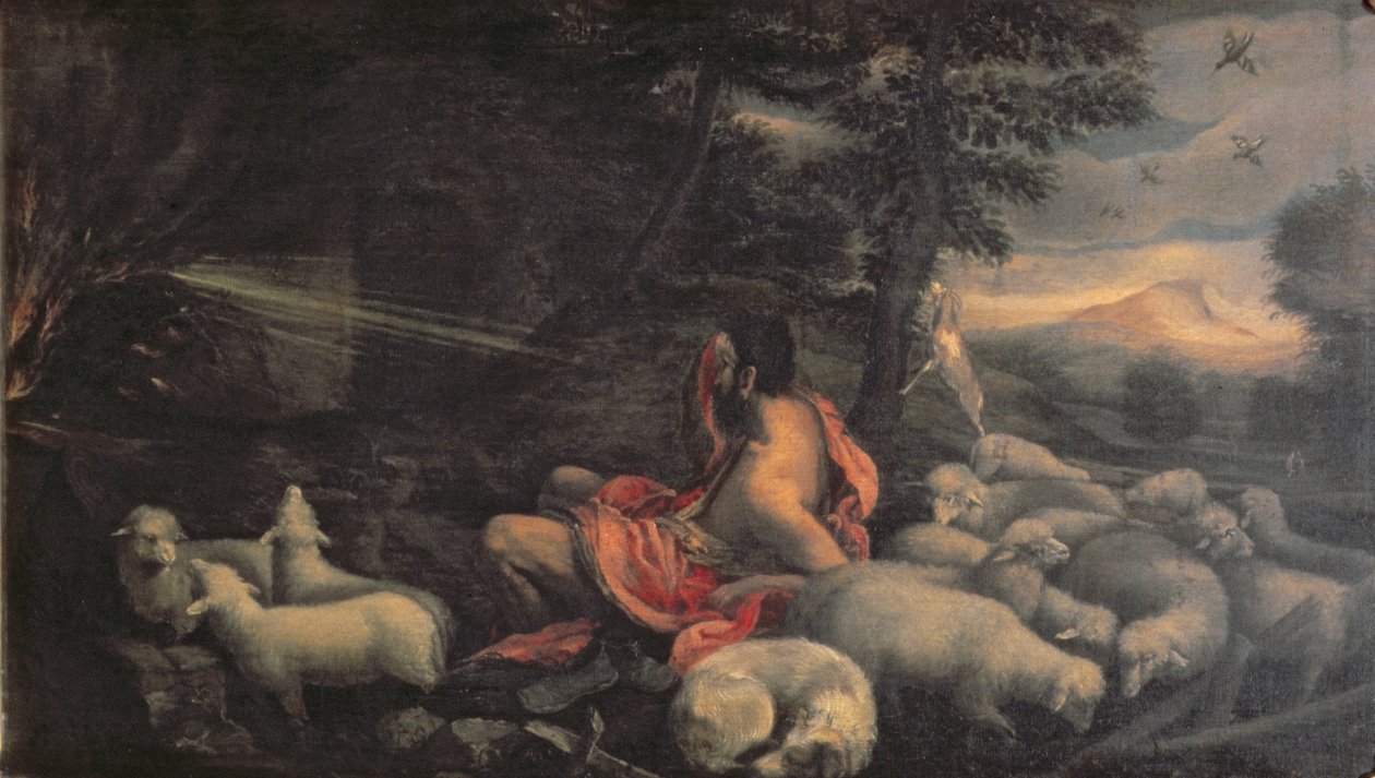 Mózes és az égő bokor alkotó: Jacopo Bassano