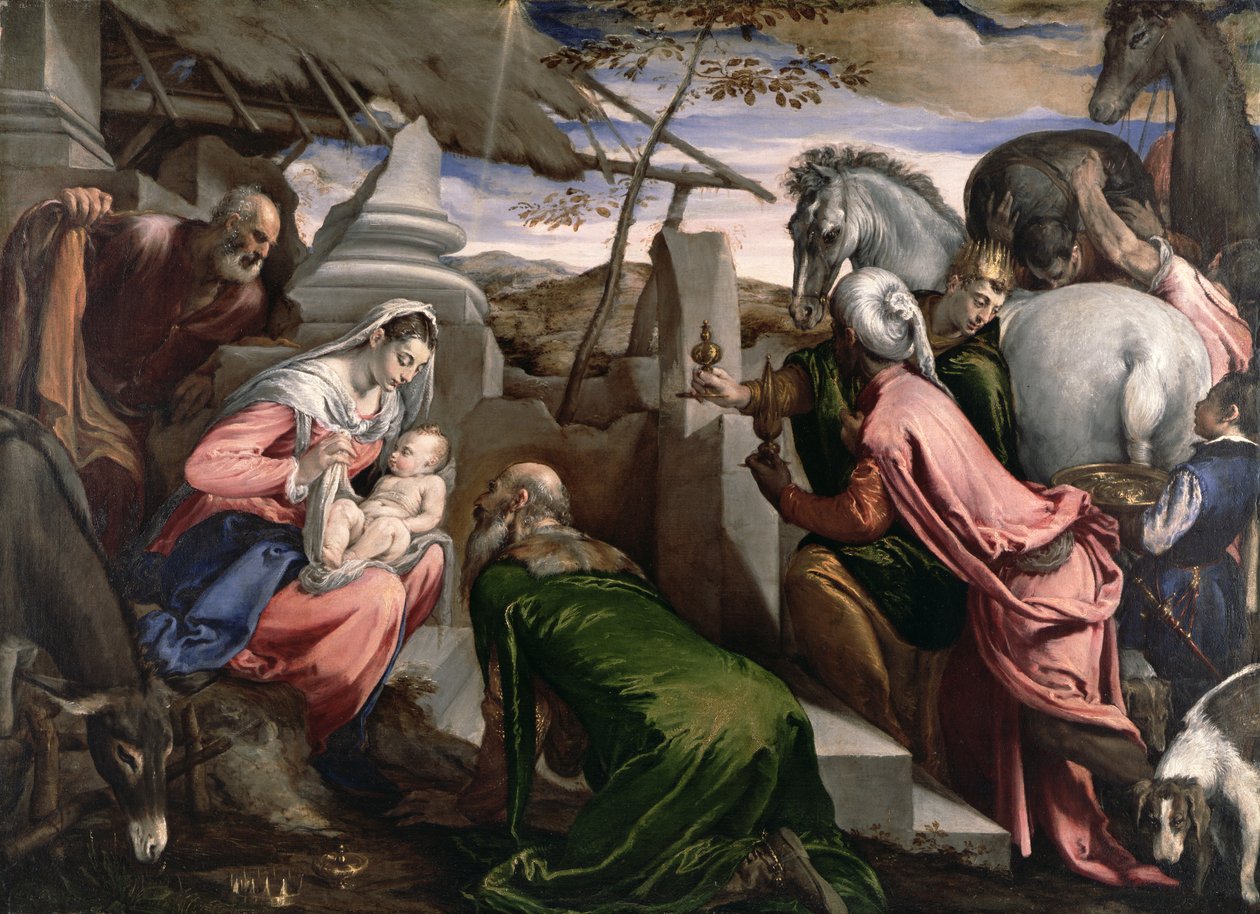 A bölcsek imádása, 1568 körül alkotó: Jacopo Bassano