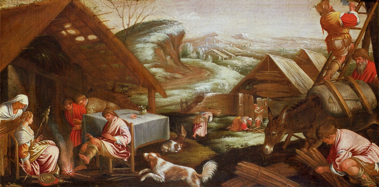 Téli jelenet alkotó: Jacopo Bassano