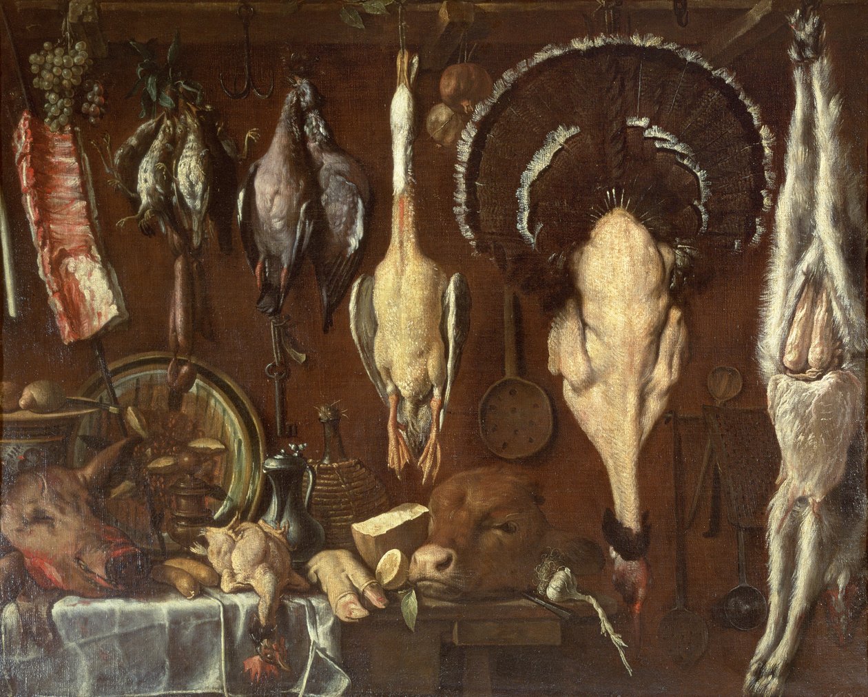 Egy hentespult csendélete, 1621 alkotó: Jacopo Chimenti Empoli