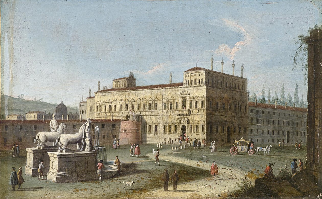 Kilátás a római Quirinalra alkotó: Jacopo Fabris