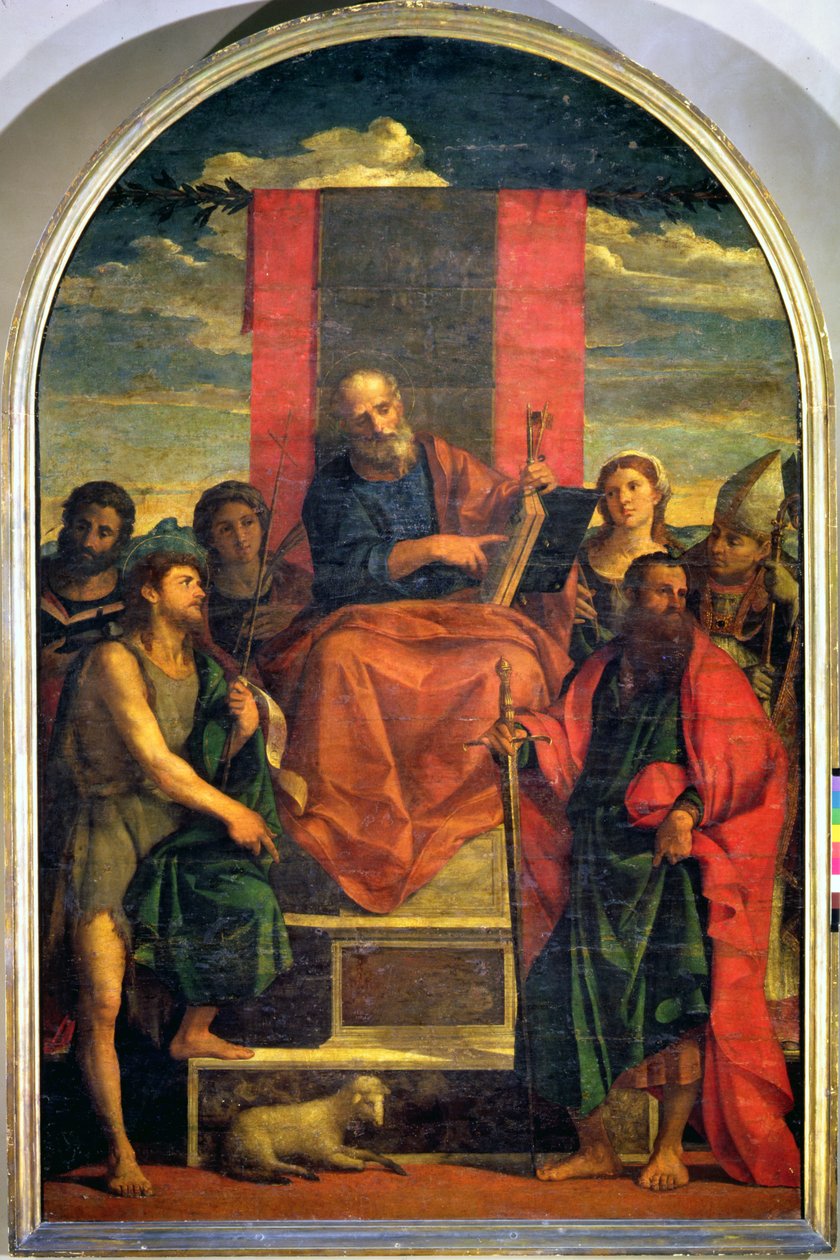 Szent Péter a szentekkel együtt alkotó: Jacopo Palma