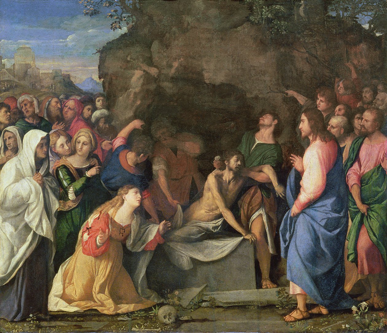 Lázár feltámadása, 1508-10 körül (tábla) alkotó: Jacopo Palma