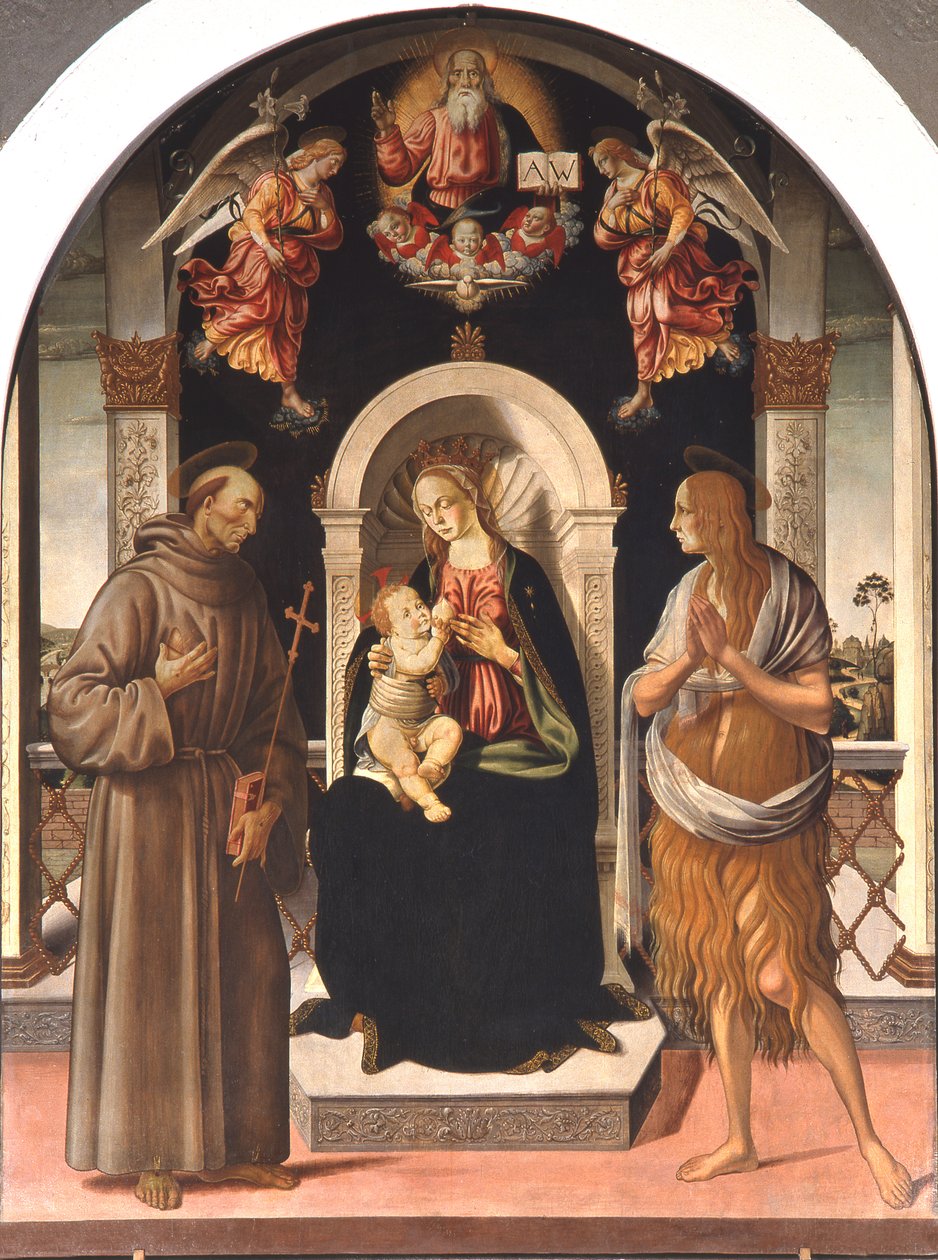 Madonna és gyermeke szentekkel alkotó: Jacopo Pontormo