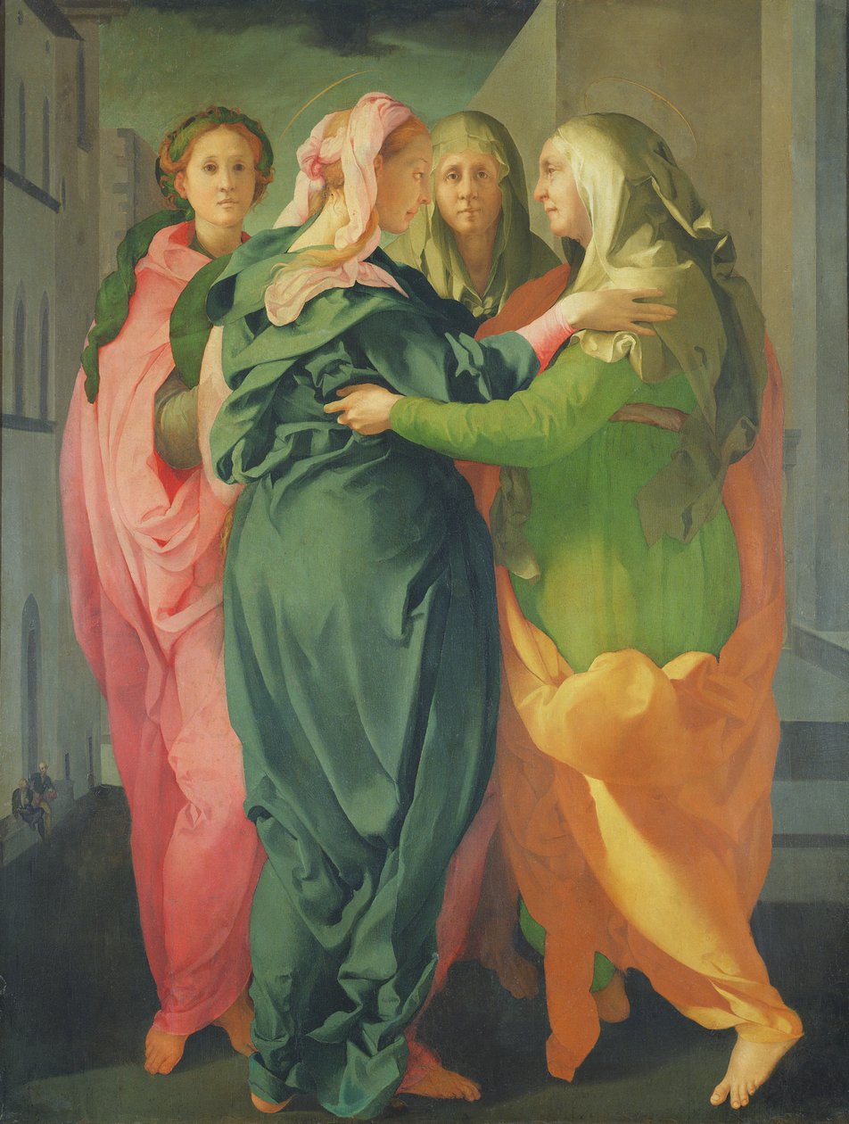 A látogatás, 1528-30 (részletekért lásd 208284 és 60439) alkotó: Jacopo Pontormo