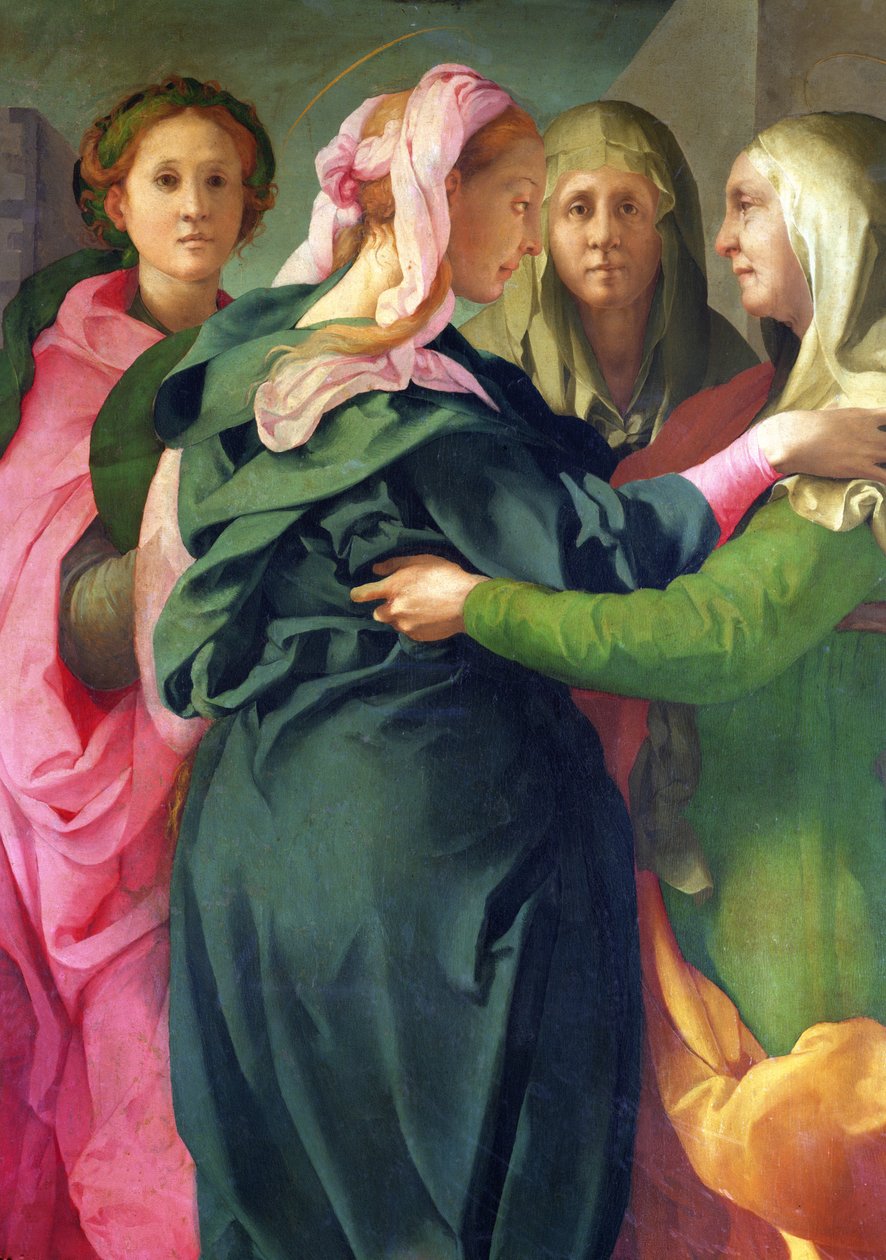 The Visitation, 1528-30 freskó részlet a 60438-ból alkotó: Jacopo Pontormo