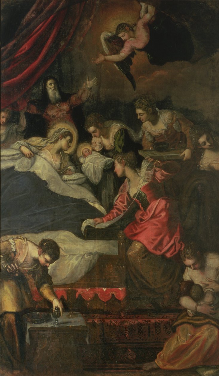 Szűzanya születése alkotó: Jacopo Robusti Tintoretto