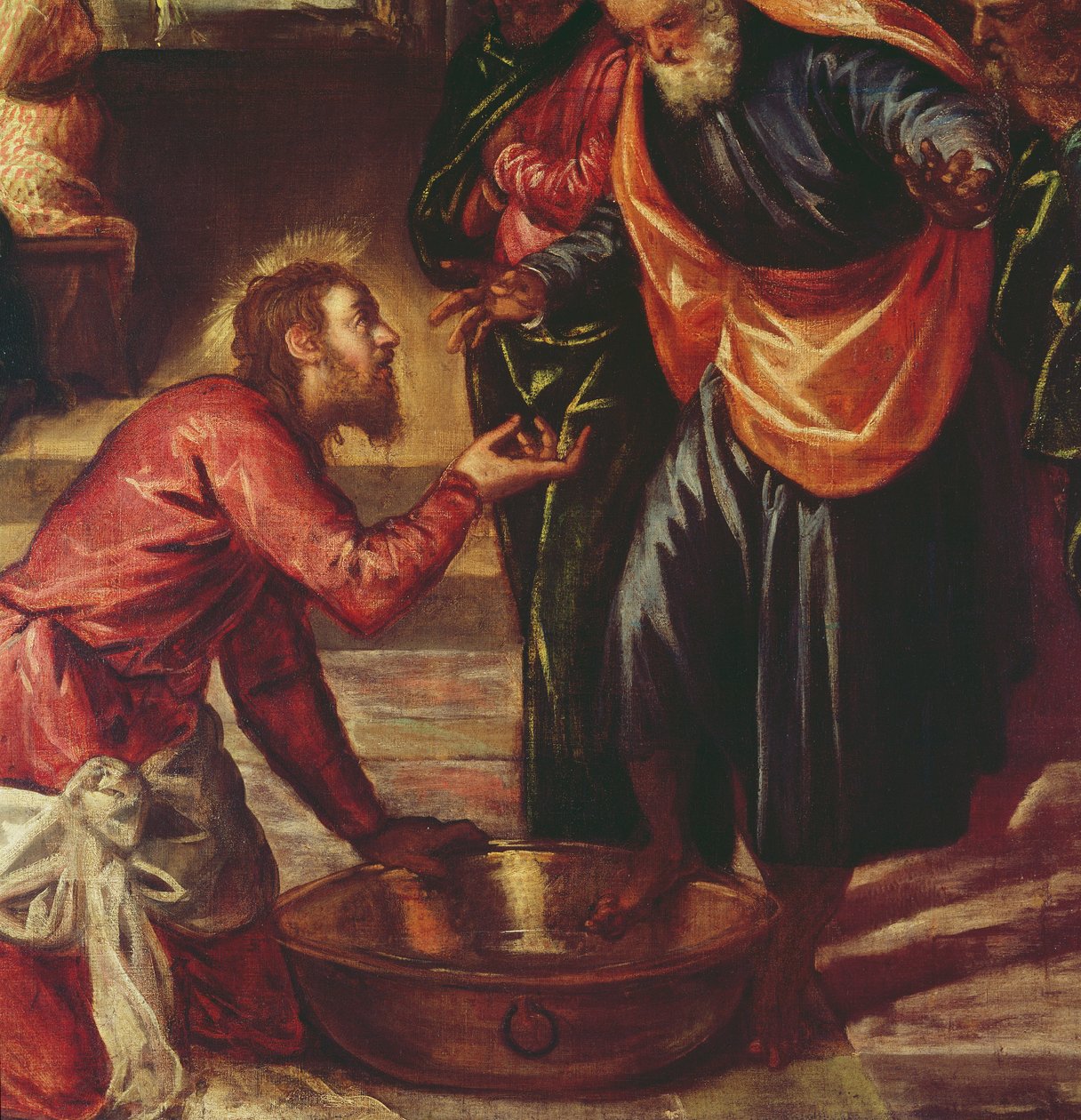 Krisztus, aki megmossa a tanítványok lábát (69587 részlet) alkotó: Jacopo Robusti Tintoretto