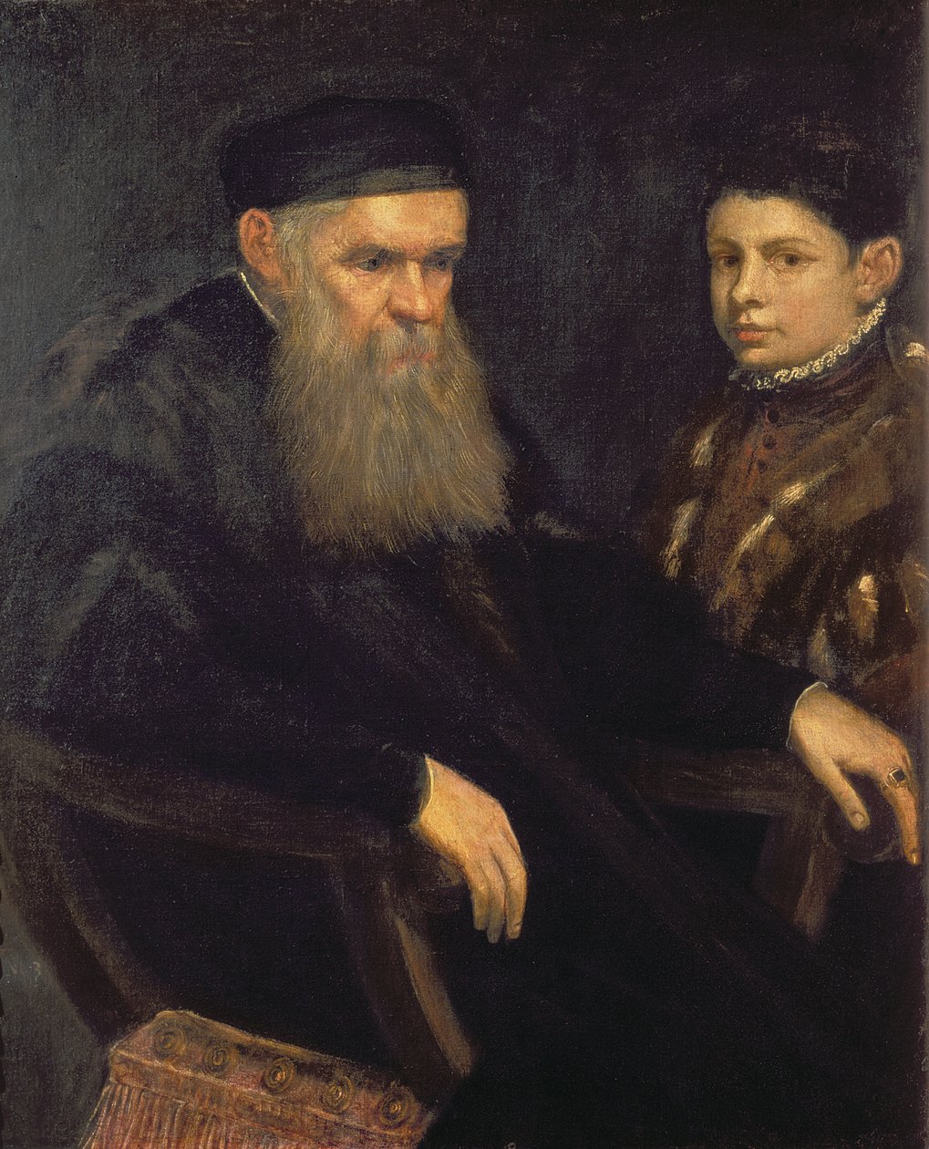 Öreg ember és szolgája, 1565 alkotó: Jacopo Robusti Tintoretto