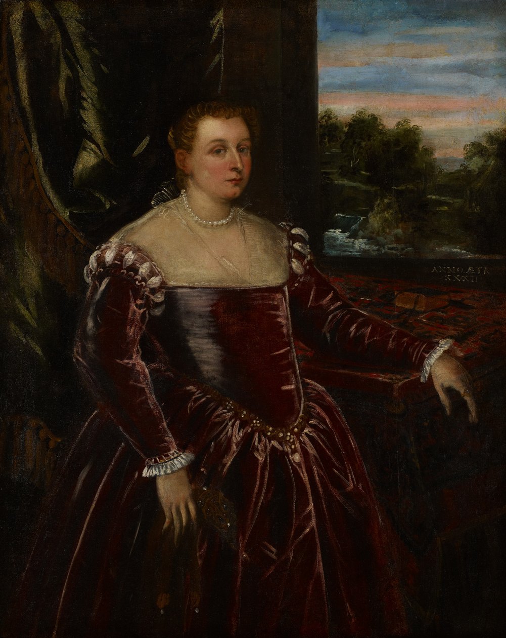 Dogaressa Morosina Morosini portréja, 1570-80 alkotó: Jacopo Robusti Tintoretto
