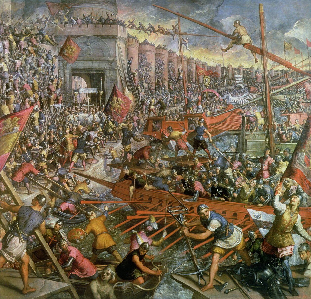 Konstantinápoly elfoglalása 1204-ben alkotó: Jacopo Robusti Tintoretto