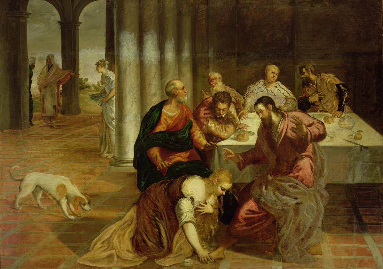 Mária Magdolna megtérése, 1546-7 alkotó: Jacopo Robusti Tintoretto