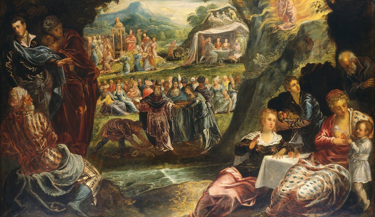 Az Aranyborjú imádata, 1560 körül alkotó: Jacopo Robusti Tintoretto