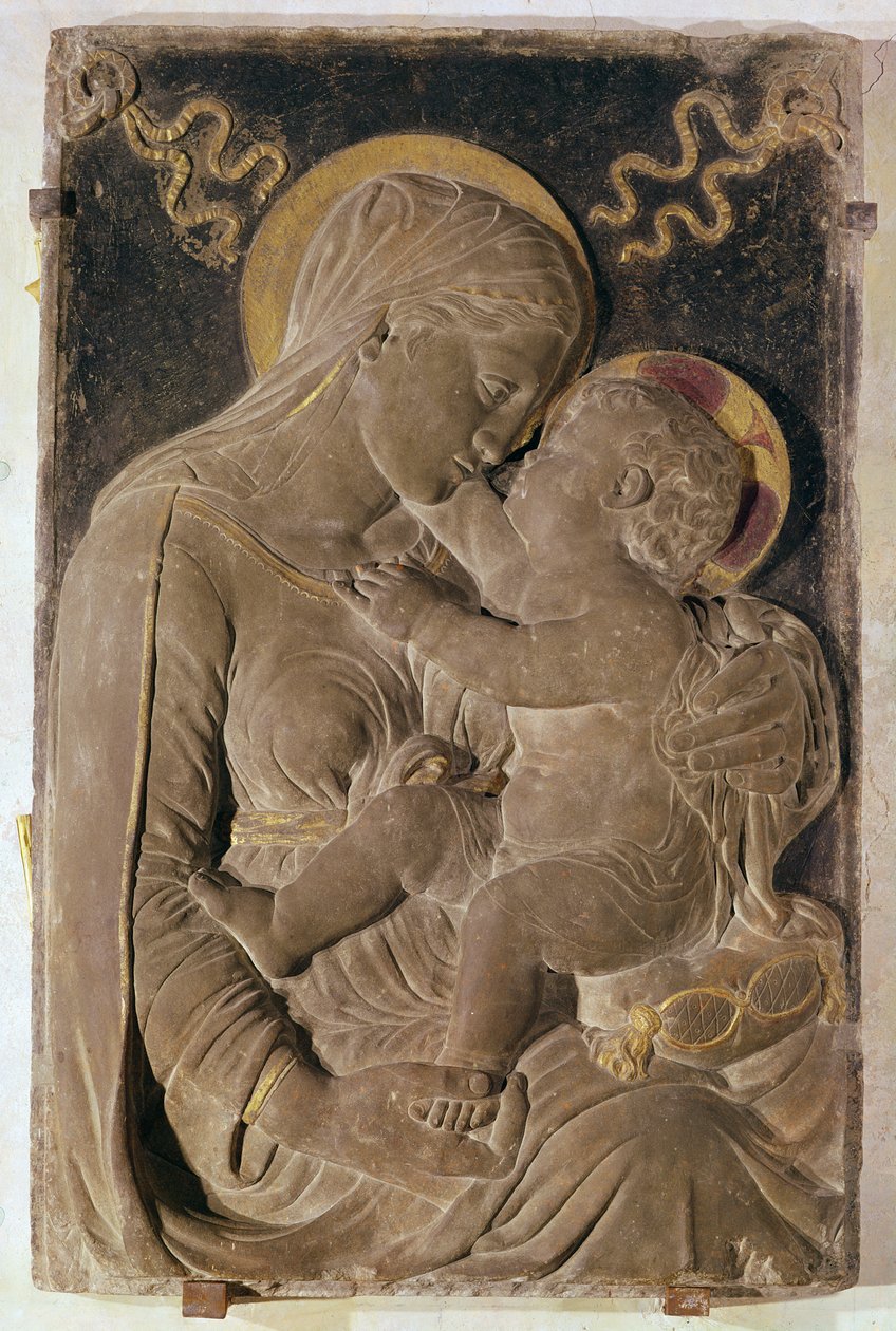 Szűzanya és gyermeke (festett gipsz) alkotó: Jacopo Sansovino