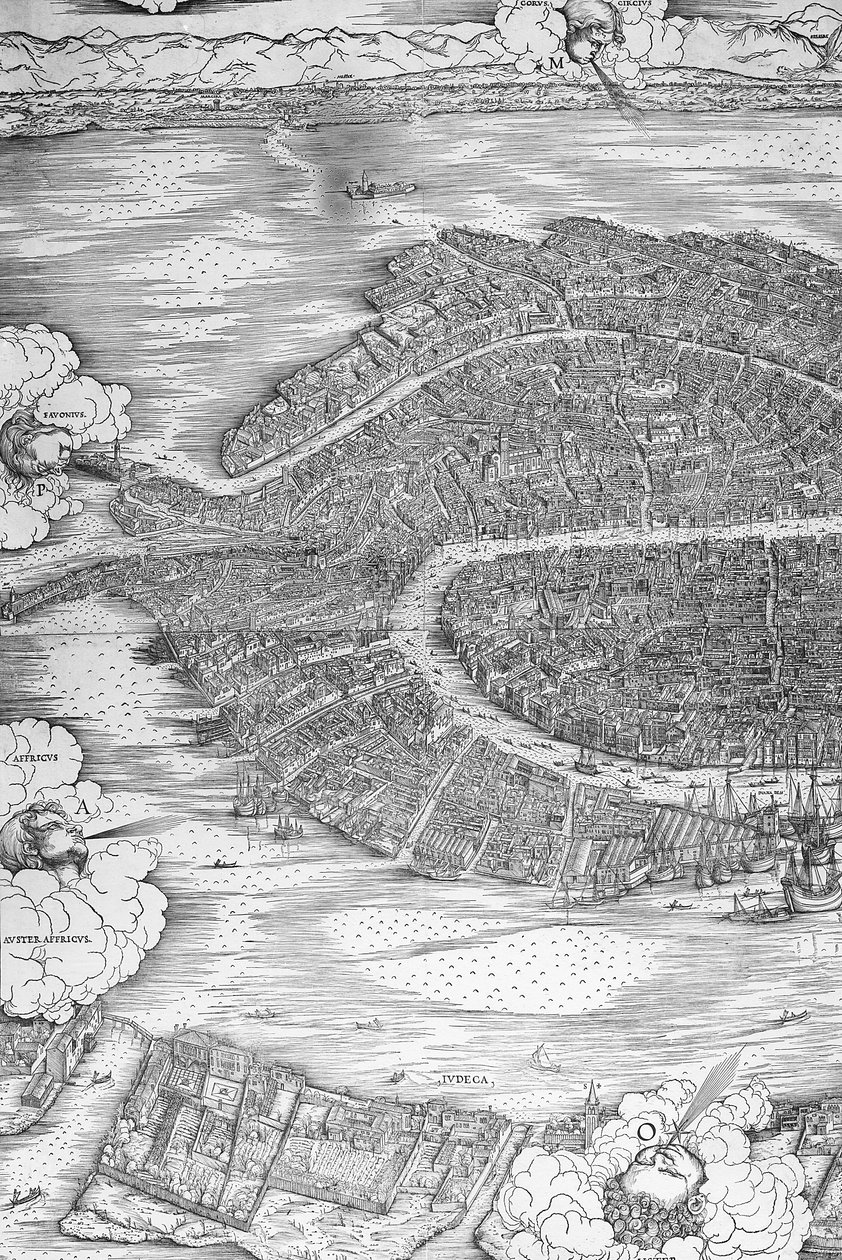 Nagy perspektíva - Velence, 1500 körül (bal oldal) alkotó: Jacopo de Barbari