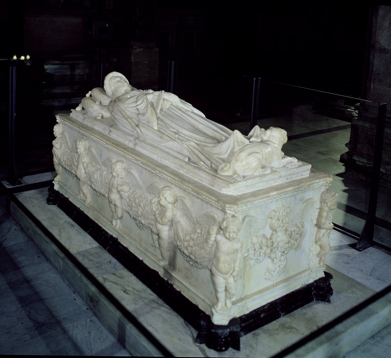 Ilaria del Carretto sírja (megh. 1405) (márvány) alkotó: Jacopo della Quercia
