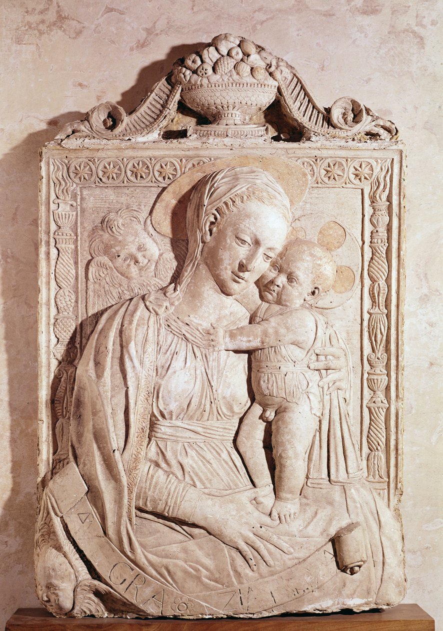 Szűz és gyermek (márvány) alkotó: Jacopo della Quercia