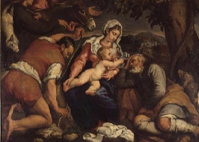 A pásztorok imádása alkotó: Jacopo Bassano