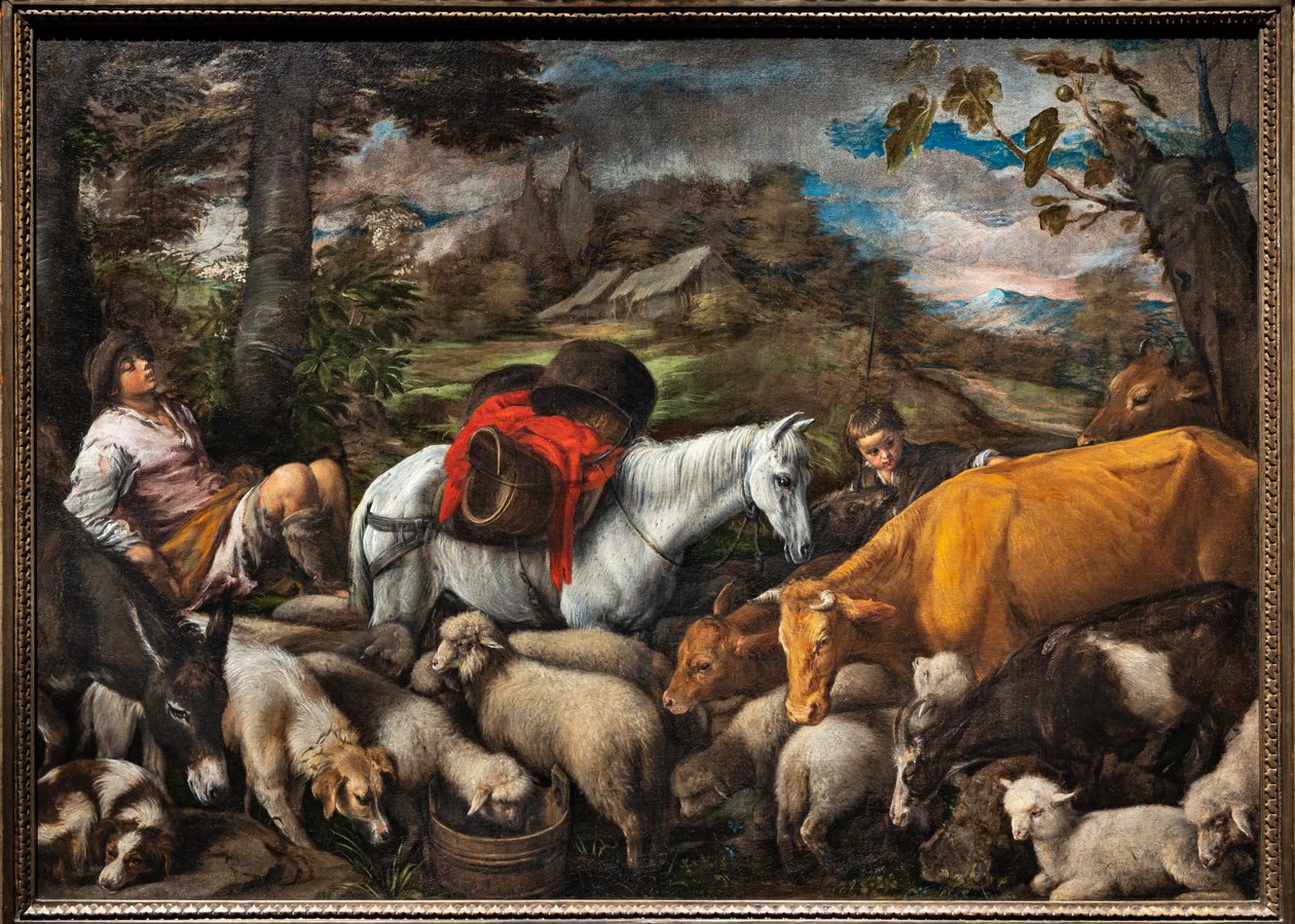 Pastoral (The White Horse) alkotó: Jacopo (1510 92) Bassano