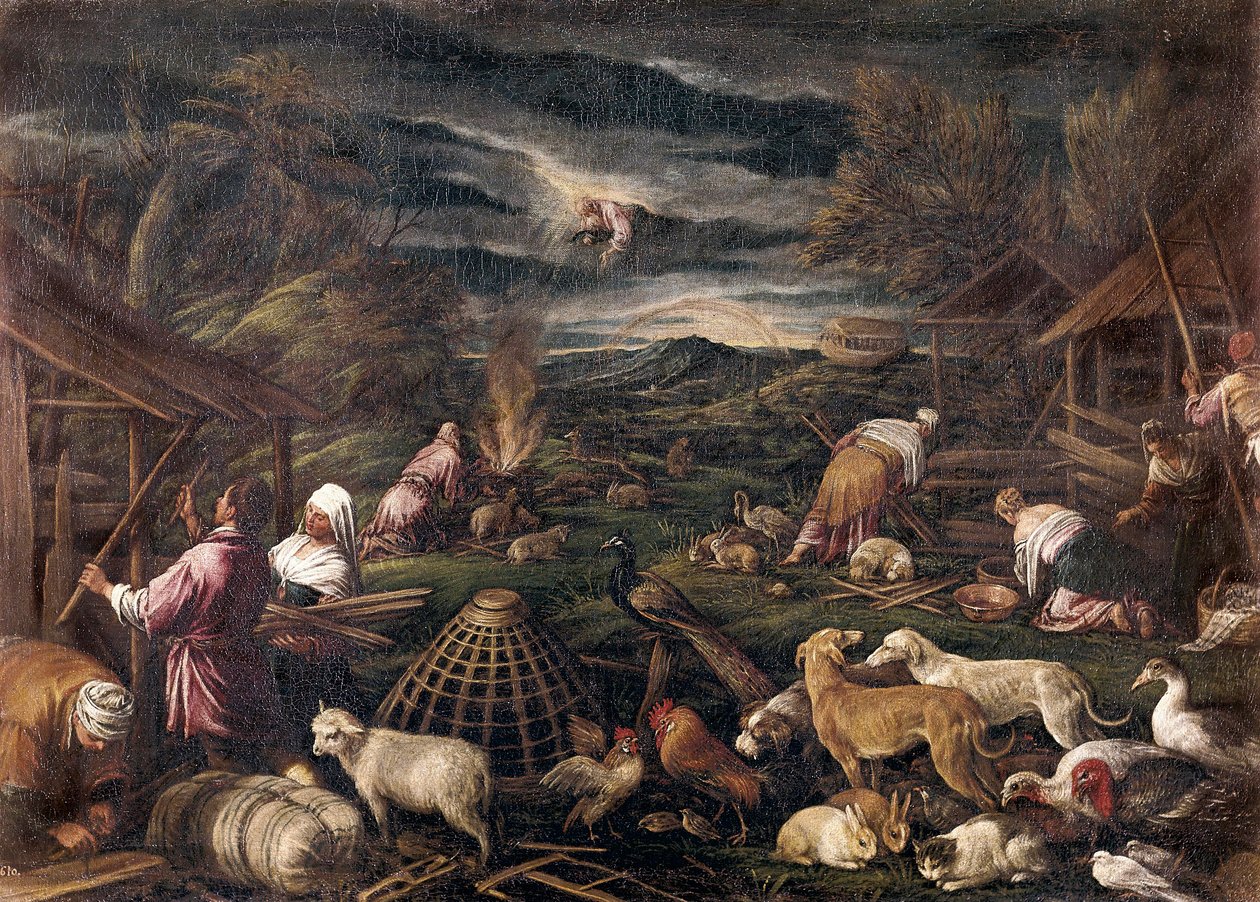 Nem az özönvíz után. Jacopo da Ponte festménye, Jacopo Bassano (1515-1592) alkotó: Jacopo Bassano