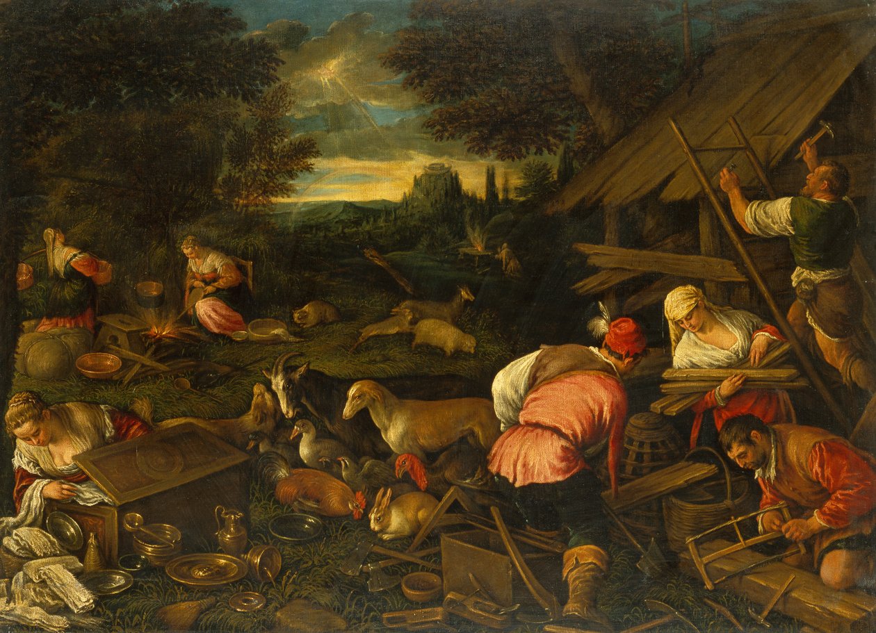 Isten beszél Noéval az özönvíz után, 1578 körül (olaj, vászon) alkotó: Jacopo and Bassano Francesco (F. da Ponte) Bassano