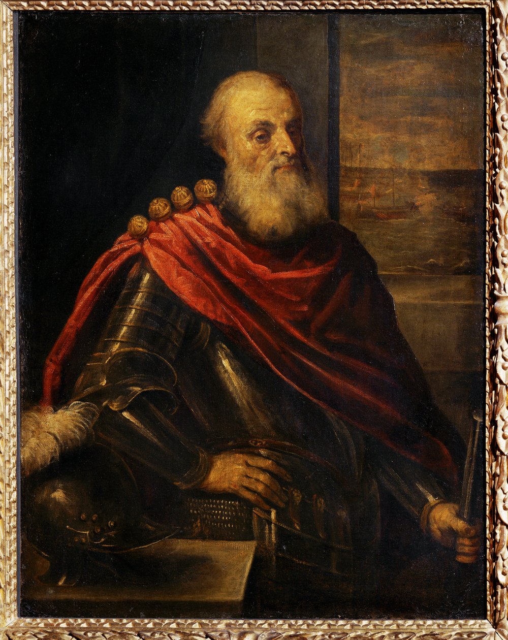 Vincenzo Cappello velencei admirális portréja, más néven Nicolo Capello, egy gálya "kormányzójának" portréja ... alkotó: Jacopo (c.1480 1528) Palma