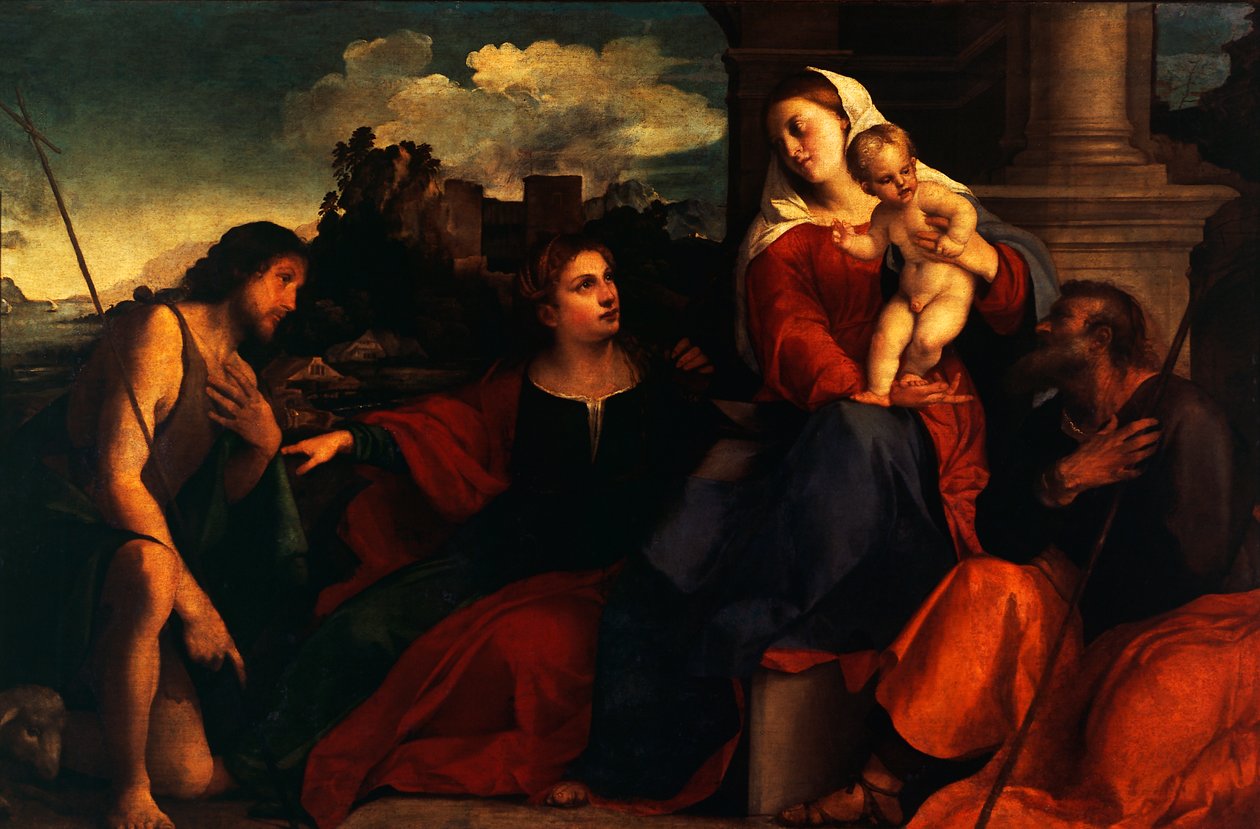 Szent beszélgetés, 1525 körül (olaj, vászon) alkotó: Jacopo (c.1480 1528) Palma