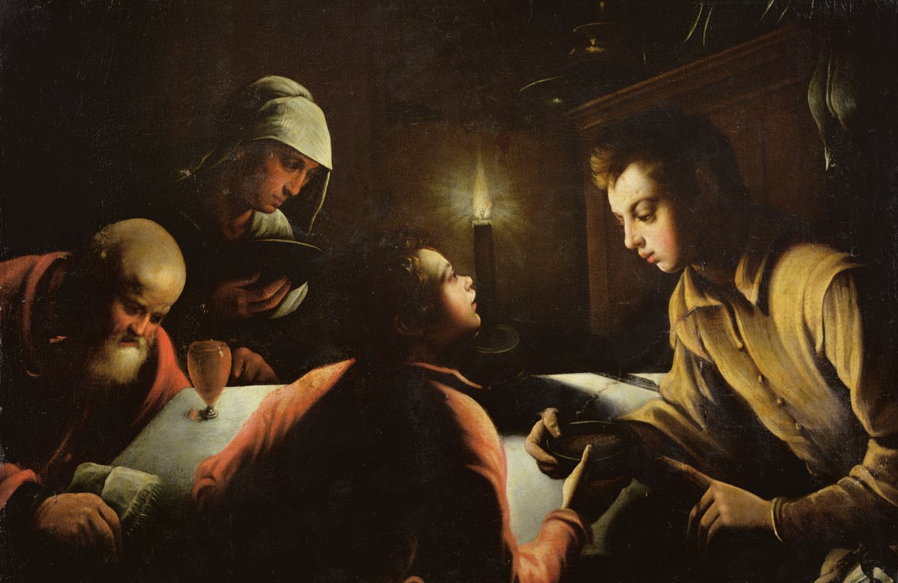Ézsau eladja születési jogát alkotó: Jacopo 1510 92 after Bassano