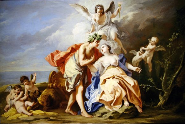 Bacchus és Ariadne (olaj, vászon) alkotó: Jacopo Amigoni