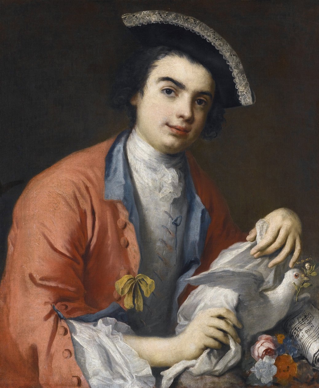 Carlo Broschi dit Farinelli portréja, kontralt és szoprán énekes, olasz kasztrált - Carlo Broschi (1705-1782) portréja, akit Amigoni, Jacopo (1675-1752) Farinelliként ismert. Olaj, vászon, méret: 76x63,5 - Magángyűjtemény alkotó: Jacopo Amigoni