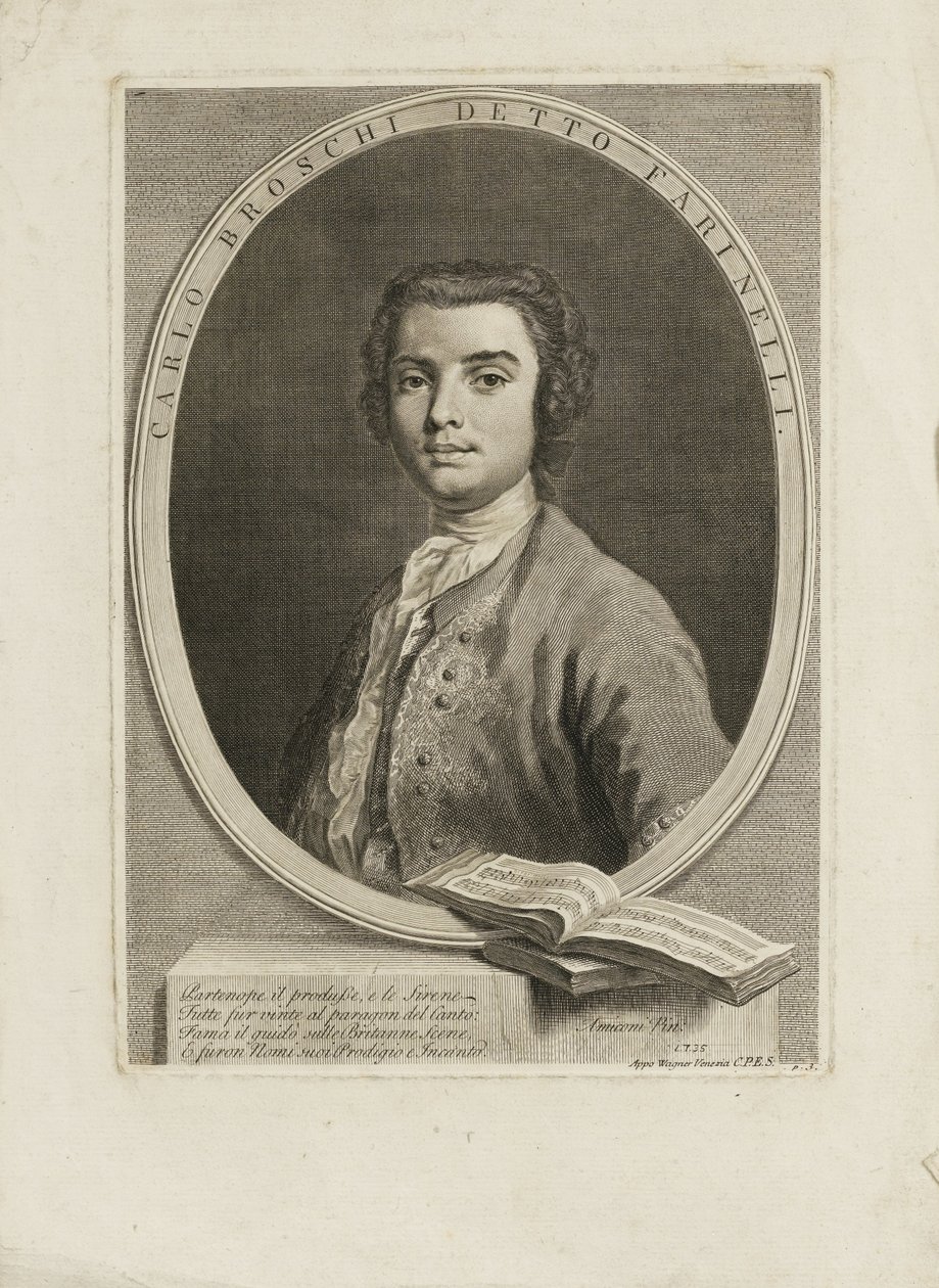 Farinelli Carlo Broschi énekes portréja 1705-1782, 1735 alkotó: Jacopo Amigoni
