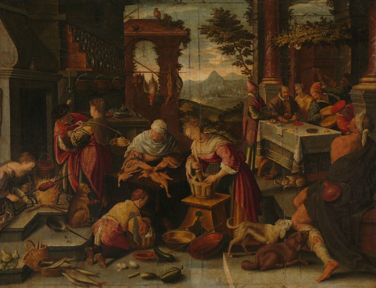 Lázár és a gazdag ember alkotó: Jacopo Bassano (copy after)
