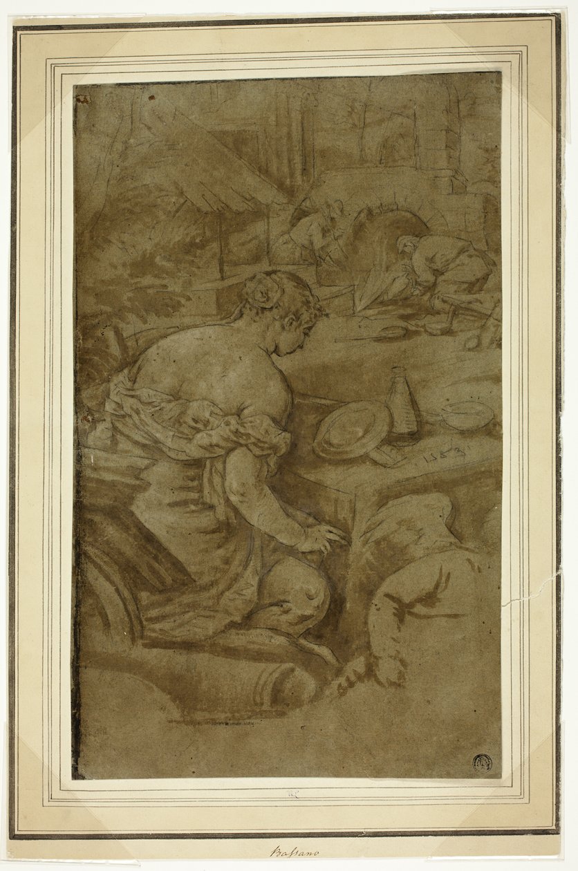 A tűz allegóriája (Vénusz a Vulkán kovácsműhelyében) alkotó: Jacopo Bassano