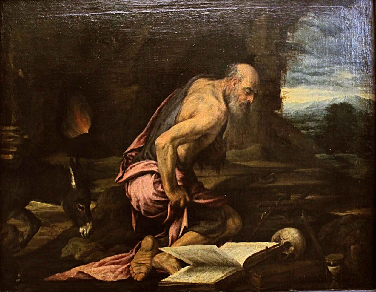 Bűnbánó Szent Jeromos alkotó: Jacopo Bassano