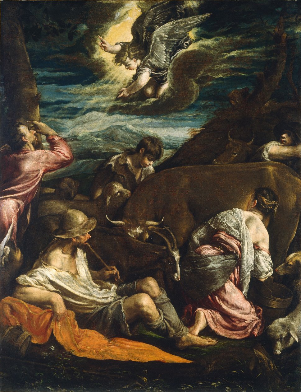 Angyali üdvözlet a pásztoroknak alkotó: Jacopo Bassano